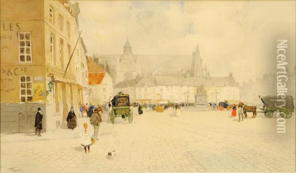 Place Du Sablon Oil Painting - Hendrick, Henri Cassiers
