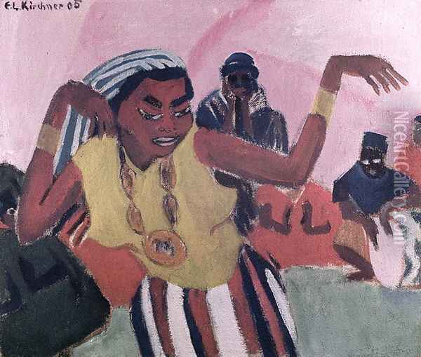 Black Dancer Oil Painting - Ernst Ludwig Kirchner