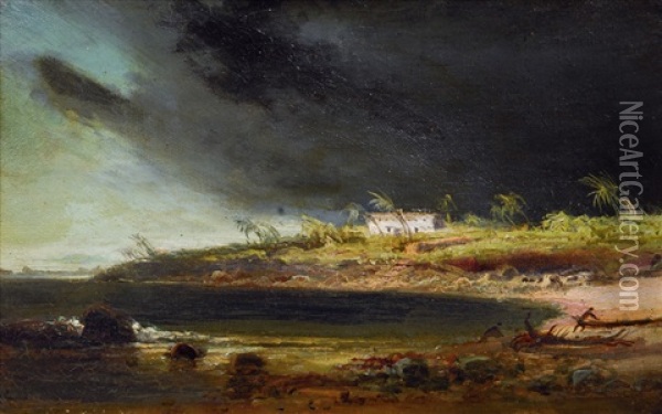 Storm At The Senegalese Coast Oil Painting - Fritz Klingelhoefer