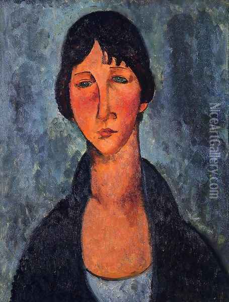 The Blue Blouse Oil Painting - Amedeo Modigliani