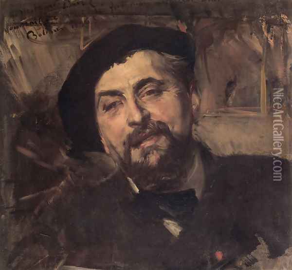 Portrait Of The Artist Ernest Ange Duez Oil Painting - Giovanni Boldini