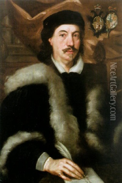Portrait Des Erzherzogs Ferdinand Karl Oil Painting - Lorenzo Lippi