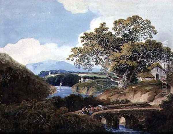 Devonshire Landscape, c.1780 Oil Painting - William Payne