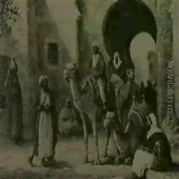 Arabian Scene Oil Painting - Arthur Trevor Haddon