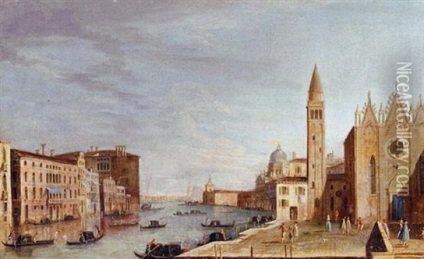 The Grand Canal, Venice, Looking East Towards The Dogana From The Campo Di San Vio, With The Palazzo Correr Oil Painting -  Master of the Langmatt Foundation Views