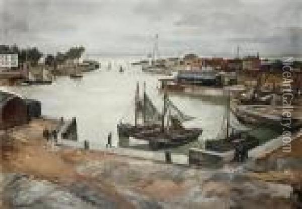 Le Port Oil Painting - Marcel Leprin