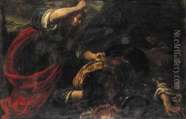 Giaele E Sisara Oil Painting - Orazio Fidani