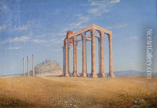 The Temple Of Olympeus Zeus Oil Painting - Henry Cook