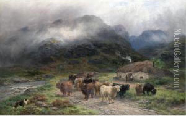 Highlanders Going South Oil Painting - Henry Garland