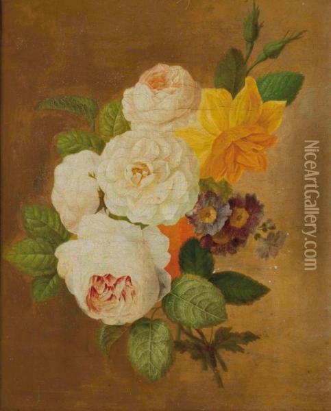 Brassee De Fleurs Oil Painting - Pierre-Joseph Redoute