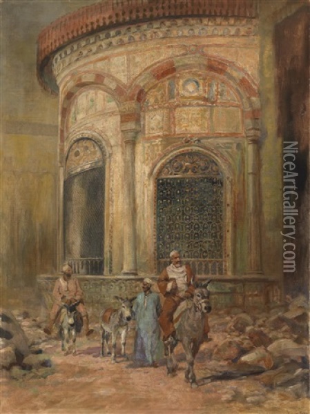 Szene Aus Kairo Oil Painting - Karoly Cserna