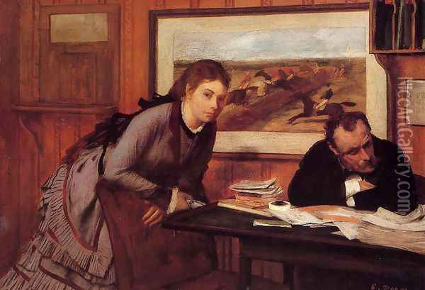 Sulking Oil Painting - Edgar Degas
