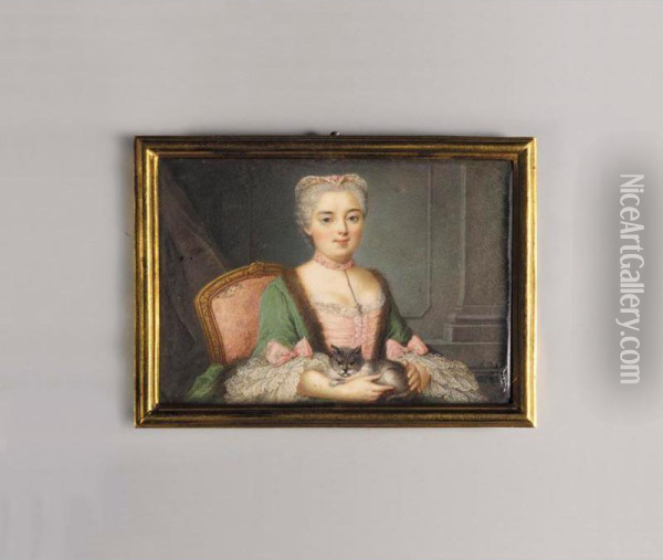 A Lady Oil Painting - Jean Baptiste Masse