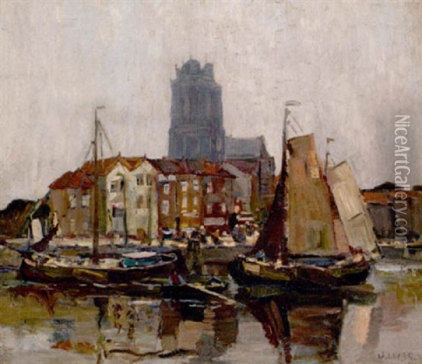 Ansicht Von Dordrecht Oil Painting - Wilhelm (Willy) Lucas