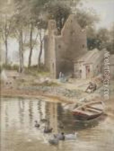 Ringhaddy, Strangford Lough Oil Painting - Joseph Carey Carey