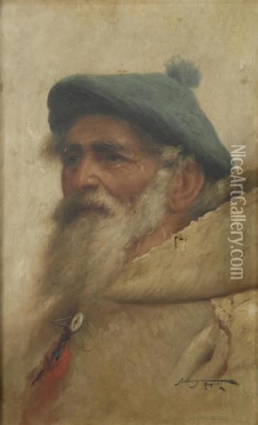Self Portrait Oil Painting - Mariano Fortuny Y Madrazo