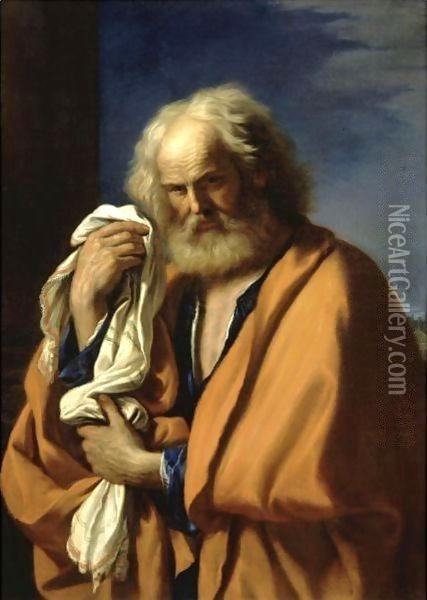 Saint Peter Penitent Oil Painting - Giovanni Francesco Barbieri