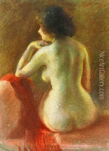 Nude Oil Painting - Everett Shinn