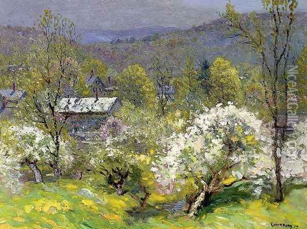 Apple Blossoms Oil Painting - John Joseph Enneking