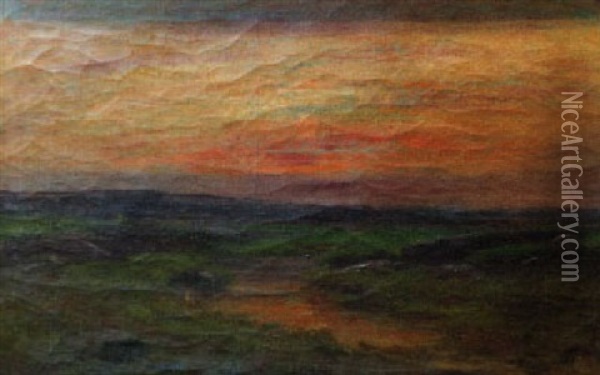 Tonalist Landscape Oil Painting - Albion Harris Bicknell