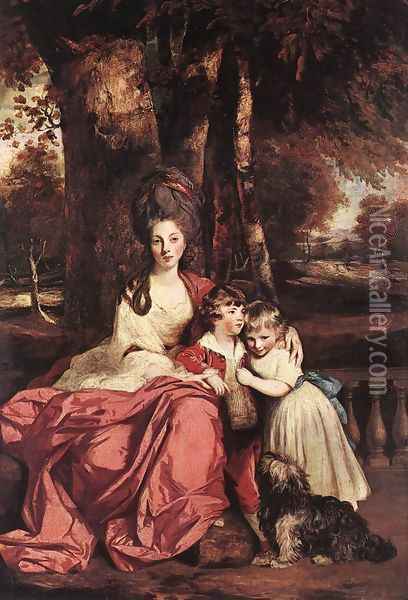 Lady Elizabeth Delme and her Children 1777-80 Oil Painting - Sir Joshua Reynolds