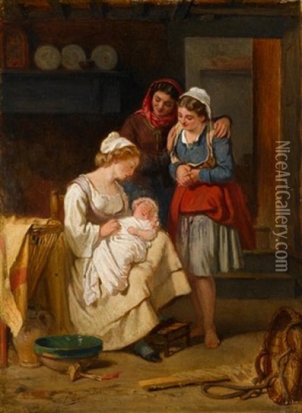 The Joy Of The House Oil Painting - Charles Louis Baugniet