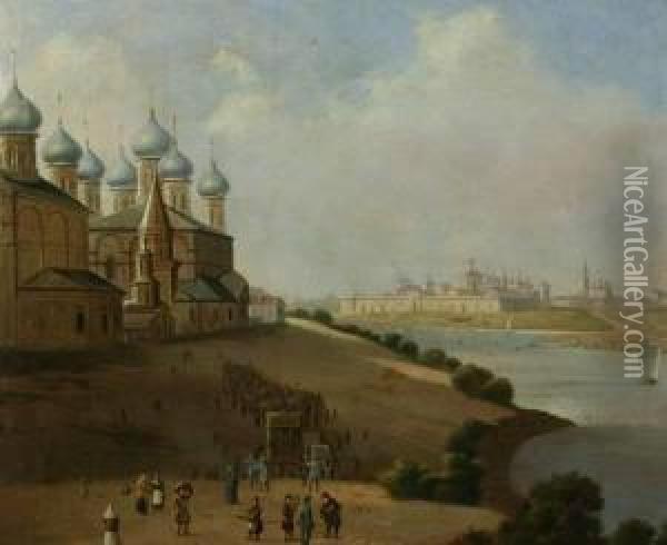 View Of Yroslavl Oil Painting - Nikanor Grigorevich Chernetsov