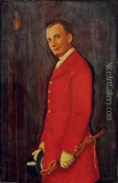 Portrait De Monsieur Alex Clavel En Tenue De Maitre D'equipage Oil Painting - Jean Dunand