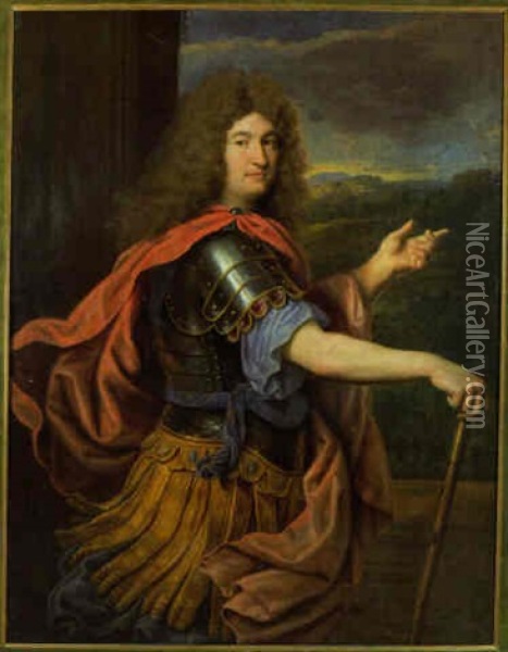 Portrait De Jacques-louis, Marquis De Beringhen Oil Painting - Pierre Mignard the Elder