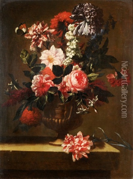 Blumenstilleben Oil Painting - Jean-Baptiste Belin de Fontenay the Elder
