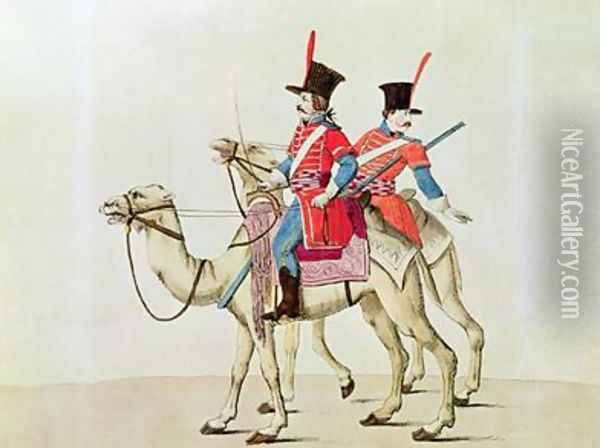 Soldiers of the Dromedary Regiment Oil Painting - Laderer