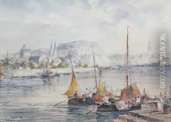 The Rhine Oil Painting - John Charles Dollman