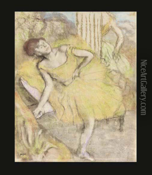 Danseuse Au Repos Oil Painting - Edgar Degas