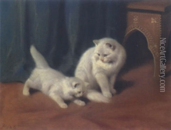 Katzen Oil Painting - Arthur Heyer