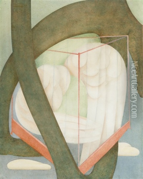 Composition (ca. 1935) Oil Painting - Rene Capouille