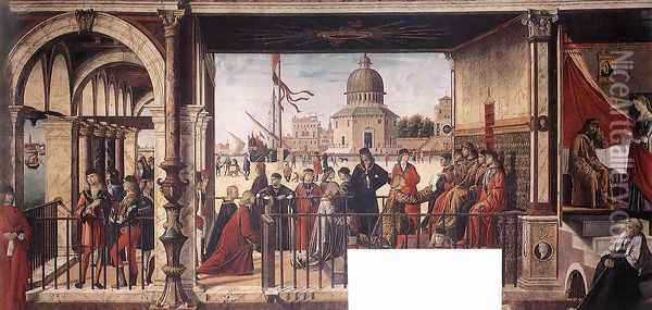 Arrival of the English Ambassadors 1495-1500 Oil Painting - Vittore Carpaccio