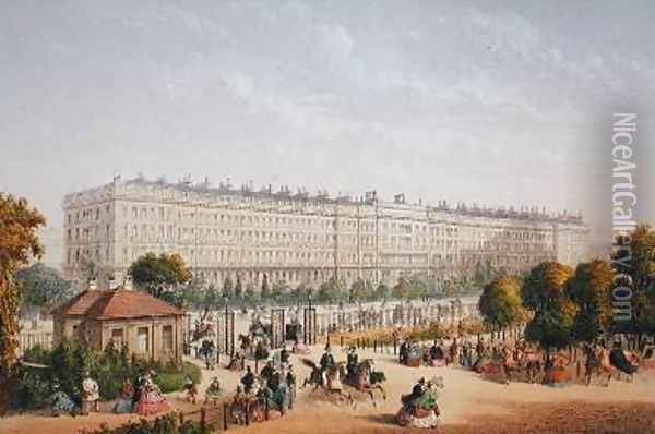 Hyde Park Gardens 1862 Oil Painting - Achille-Louis Martinet