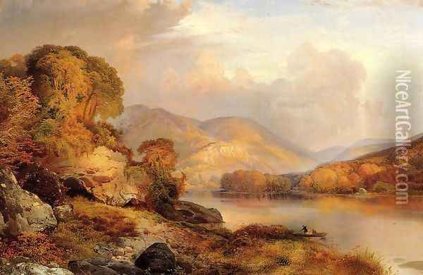 Autumn Landscape Oil Painting - Thomas Moran