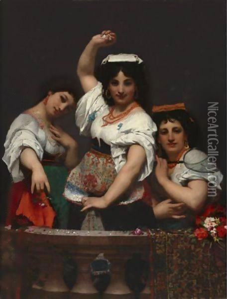 Les Confettis Oil Painting - Pierre-Louis-Joseph de Coninck