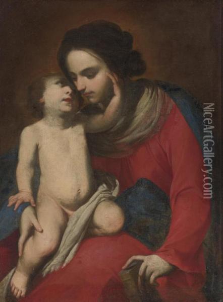 Madonna And Child Oil Painting - Massimo Stanzione