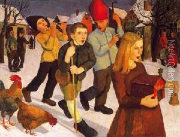 Christmas Oil Painting - Endre Hegedus