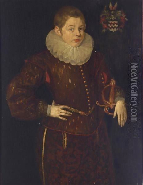 A Portrait Of Othon D'Arckel Oil Painting - Frans Pourbus the younger