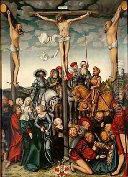 Crucifixion Oil Painting - Lucas The Elder Cranach