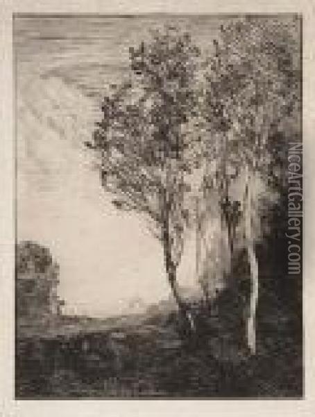 Souvenir De Italie<</b> Oil Painting - Jean-Baptiste-Camille Corot