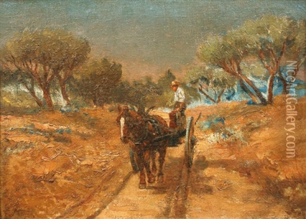 Charrette En Provence Oil Painting - Paul Camille Guigou