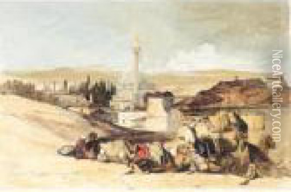 Camel Market At Smyrna Oil Painting - William James Muller