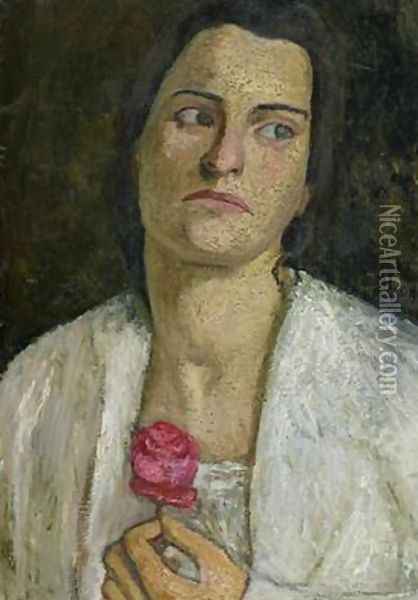 The Sculptress Clara Rilke-Westhoff 1878-1954 Oil Painting - Paula Modersohn-Becker