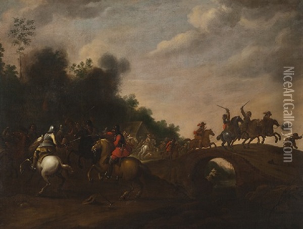 Choc De Cavalerie Oil Painting - Peter (Petrus) Snyers