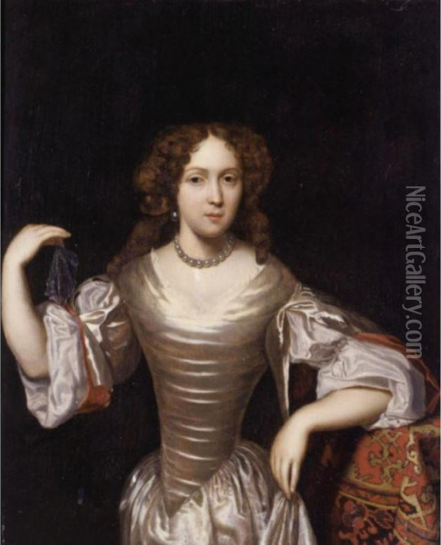 Portrait Of A Lady Oil Painting - Eglon Hendrick Van Der Neer