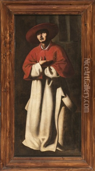El Beato Cardenal Nicolas Albergati Oil Painting - Francisco De Zurbaran